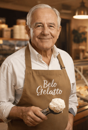 Carlos Beloqui, el funador de la heladeria BeloGelatto